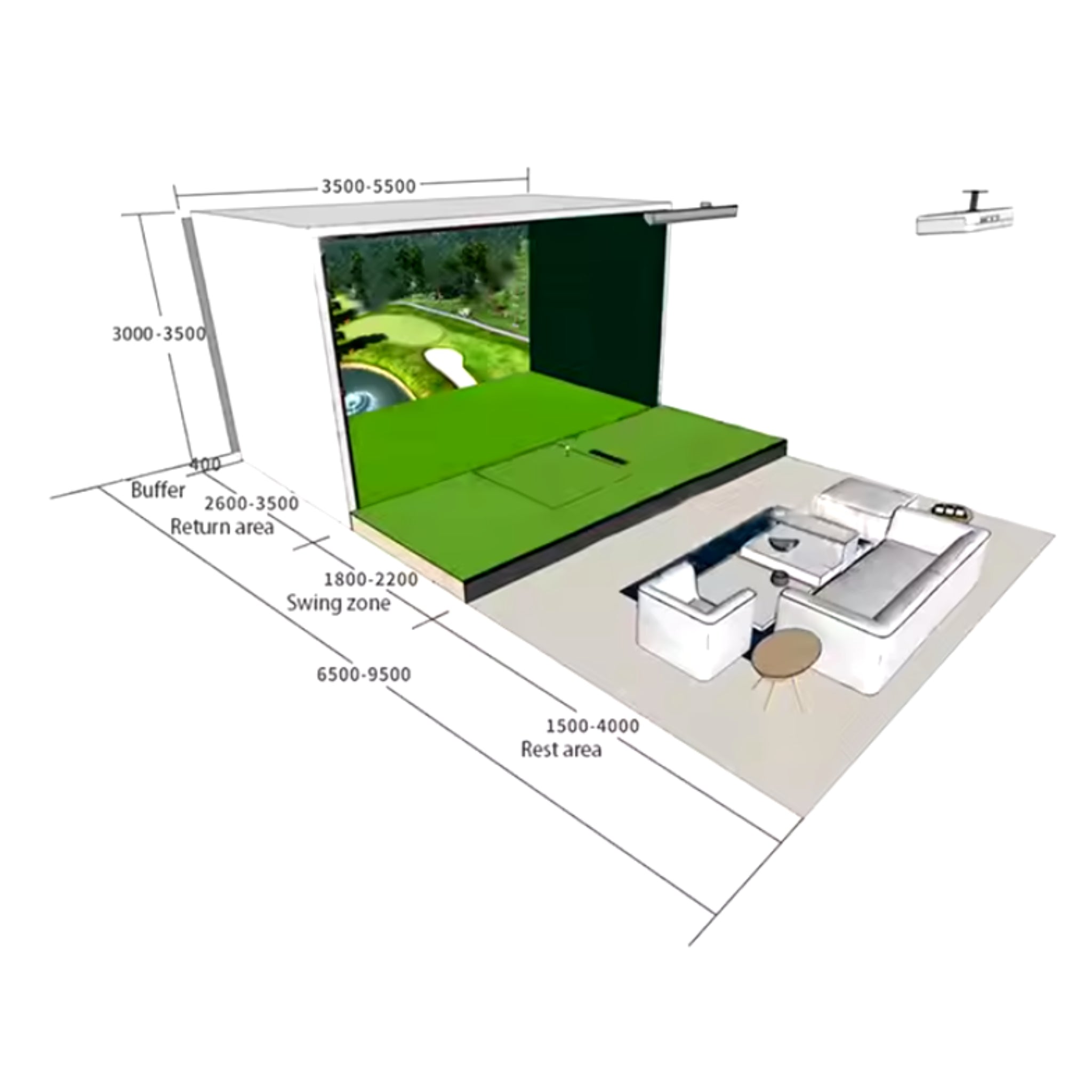 ProStrike V12 Golf Simulator Enclosure